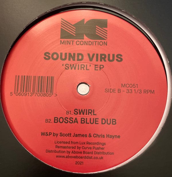 Sound Virus - Swirl EP (12") Mint Condition (2) Vinyl 5060913700805>