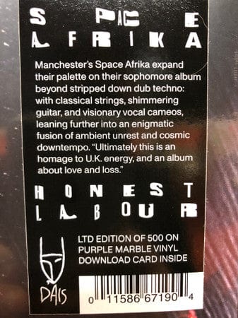 Space Afrika - Honest Labour (LP) Dais Records Vinyl 011586671904