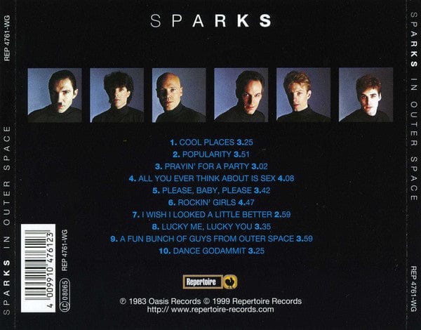 Sparks - In Outer Space (CD) Repertoire Records CD 4009910476123