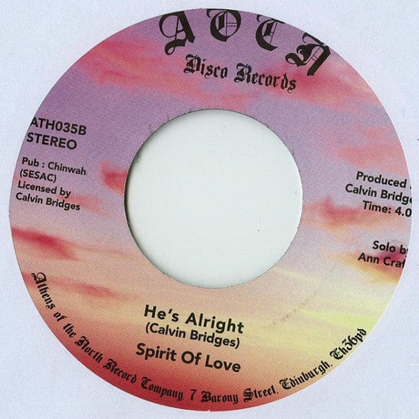 Spirit Of Love (2) - The Power Of Your Love / He's Alright (7") Athens Of The North Vinyl