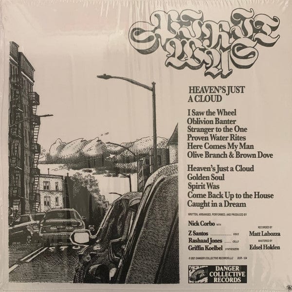 Spirit Was – Heaven's Just A Cloud (LP, Coke Bottle Green, Danger Collective Records, 2021) Back Cover