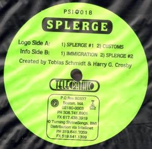 Splerge - Splerge (12") Telepathic Recordings Vinyl