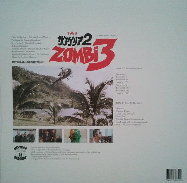 Stefano Mainetti - Zombi 3 (Original Motion Picture Soundtrack) (LP, Album) We Release Whatever The Fuck We Want Records