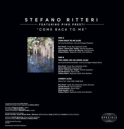 Stefano Ritteri Featuring Pino Presti - Come Back To Me (12") Spaziale Recordings Vinyl