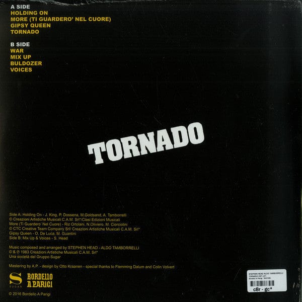 Stephen Head / Aldo Tamborrelli - Tornado (LP, Album, RE) Bordello A Parigi