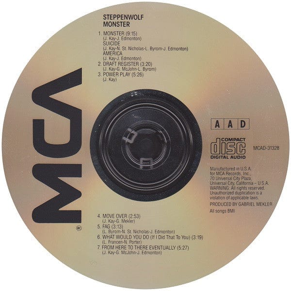 Steppenwolf - Monster (CD) MCA Records CD 076743132827
