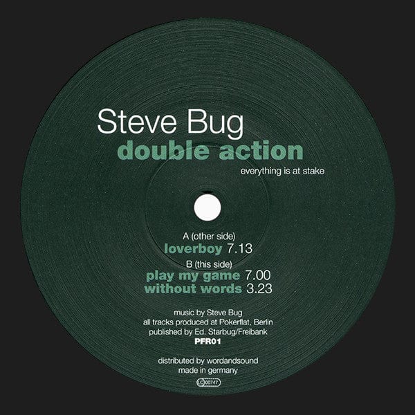 Steve Bug - Double Action (Everything Is At Stake) (12") Poker Flat Recordings Vinyl