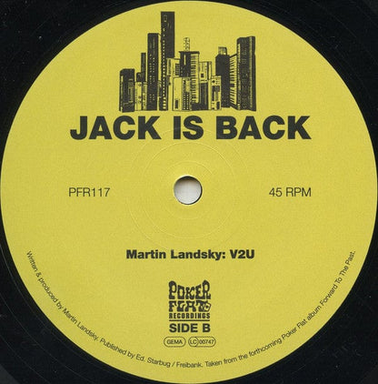 Steve Bug / Martin Landsky - Jack Is Back (12") Poker Flat Recordings Vinyl 4250382410652