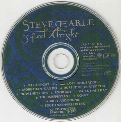 Steve Earle – I Feel Alright (CD, Warner Bros. Records, 1996) Image 4