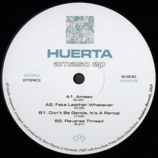 Huerta – Amaso EP (12", Amadeus Records, 2019) Front Cover