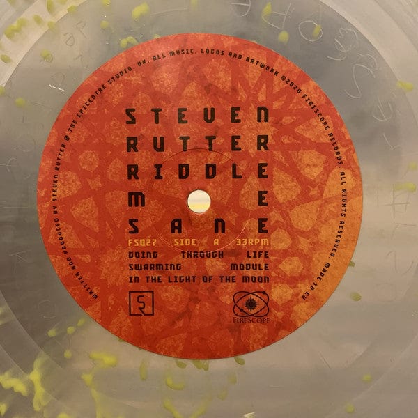 Steven Rutter* - Riddle Me Sane  (2xLP) FireScope Vinyl