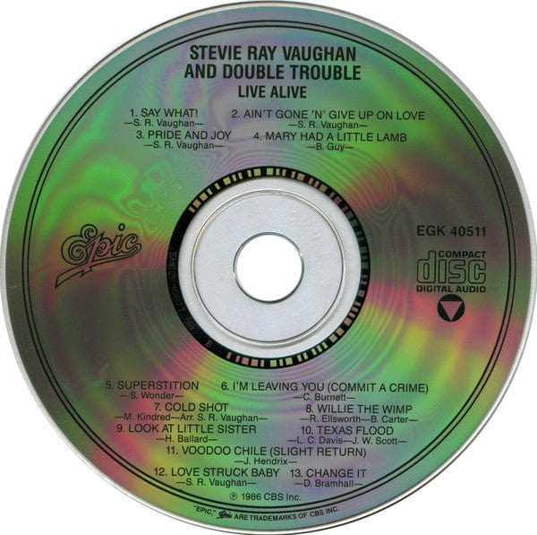 Stevie Ray Vaughan And Double Trouble - Live Alive (CD) – Further Records