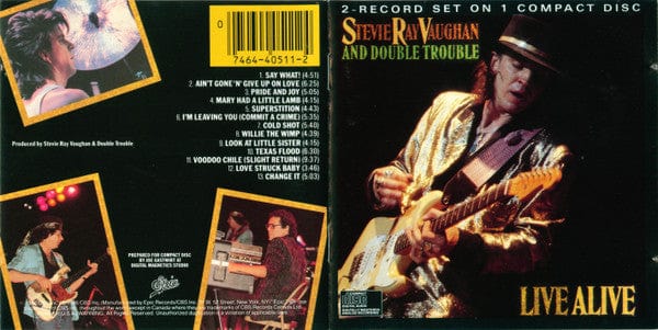 Stevie Ray Vaughan And Double Trouble - Live Alive (CD) – Further Records