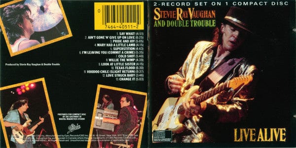 Stevie Ray Vaughan And Double Trouble* - Live Alive (CD) Epic CD 07464405112