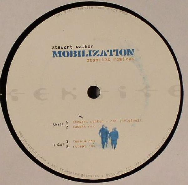 Stewart Walker – Mobilization (Stabiles Remixes) (12", Tektite Recordings, 2000) Back Cover