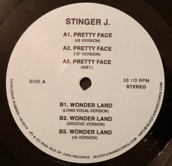 Stinger J. – Pretty Face (12", Isle Of Jura, 2020) Image 3