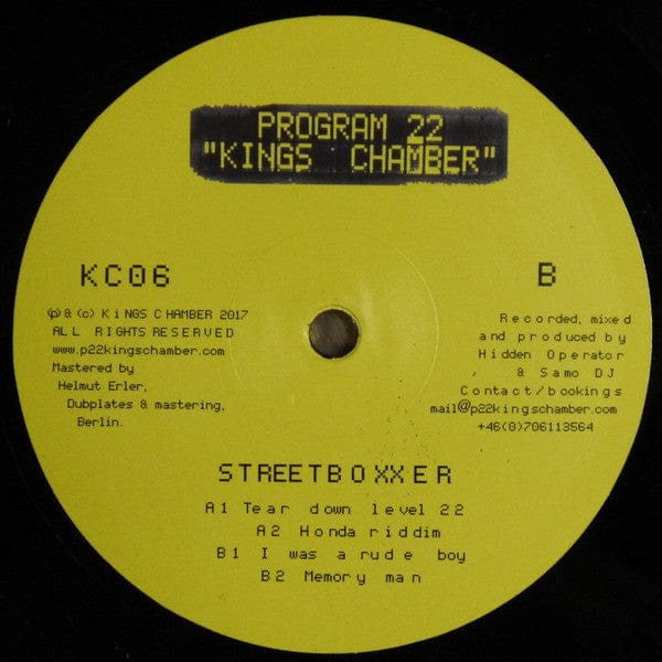 Streetboxxer - Tear Down Level 22 (12") Kings Chamber Vinyl