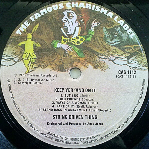 String Driven Thing - Keep Yer 'And On It (LP) Charisma Vinyl