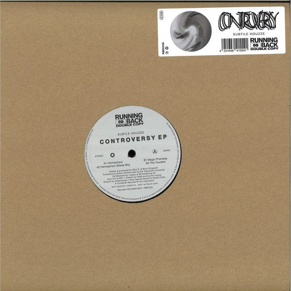Subtle Houzze - Controversy EP (12") Running Back Double Copy Vinyl 4251648415541