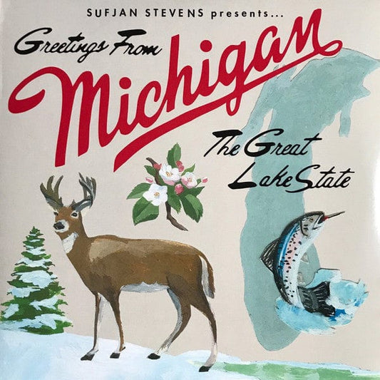 Sufjan Stevens - Greetings From Michigan: The Great Lake State (2xLP, Album, RE) on Asthmatic Kitty Records,Sounds Familyre at Further Records
