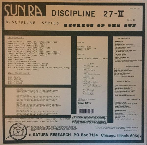 Sun Ra And His Astro Intergalactic Infinity Arkestra* - Discipline 27-II (LP) Strut,Art Yard Vinyl 730003314612