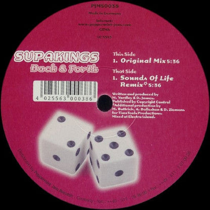 Supakings* - Back & Forth (12") Peppermint Jam Vinyl 4025563000386