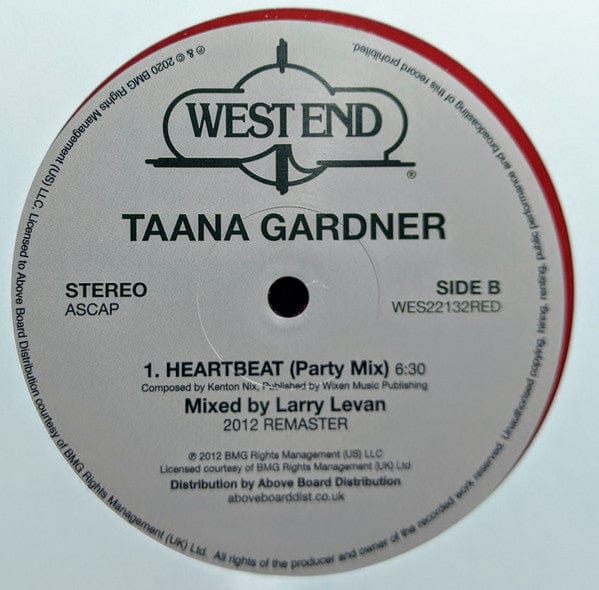 Taana Gardner - Heartbeat (12", RE, RM, RP, Red) West End Records