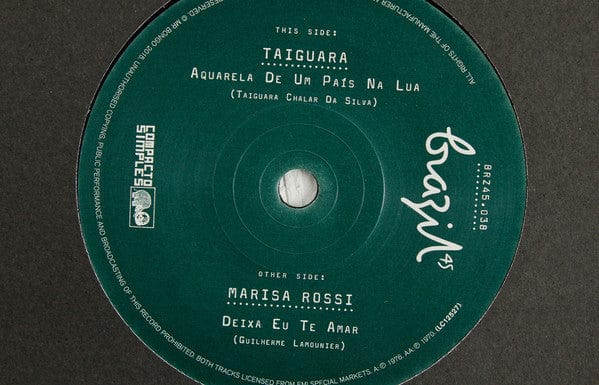 Taiguara / Marisa Rossi (3) - Aquarela De Um País Na Lua / Deixa Eu Te Amar (7") Mr Bongo Vinyl