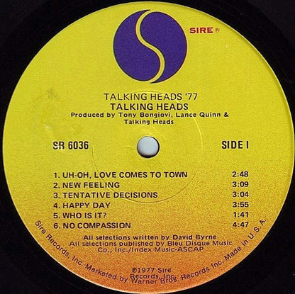 Talking Heads - Talking Heads: 77 (LP, Album, Los) Sire