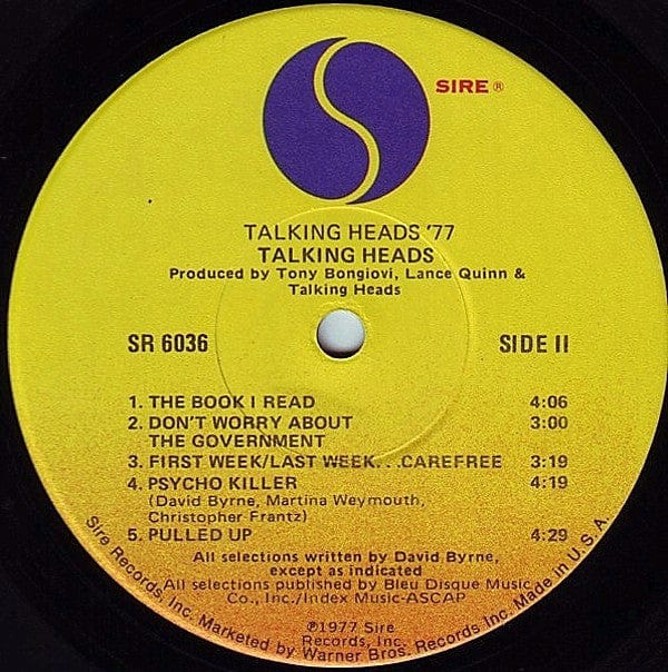 Talking Heads - Talking Heads: 77 (LP, Album, Los) Sire