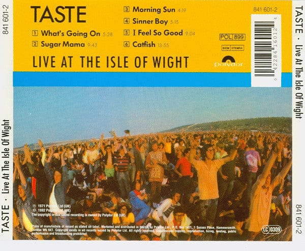 Taste (2) - Live At The Isle  Of Wight (CD) Polydor CD 042284160124