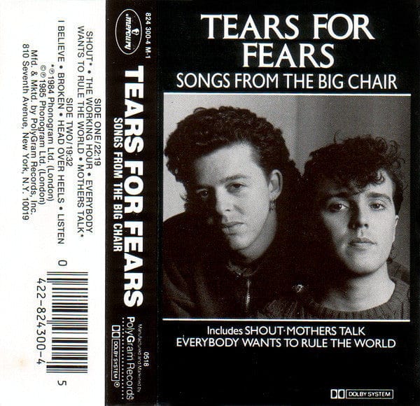 Tears For Fears - Songs From The Big Chair (Cass, Album, Dol) on Mercury, Mercury at Further Records