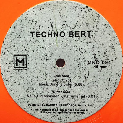 Techno Bert - Neue Dimensionen  (12", Ltd, RE, Ora) on Mannequin at Further Records