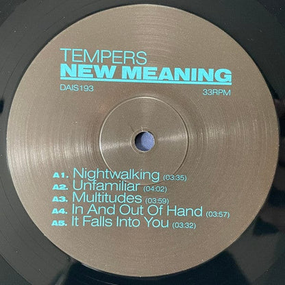 Tempers – New Meaning (LP, Dais Records, 2022) Image 3