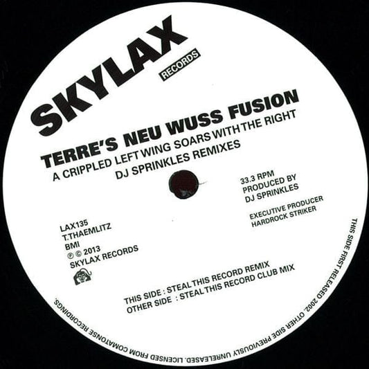 Terre's Neu Wuss Fusion - A Crippled Left Wing Soars With The Right - DJ Sprinkles Remixes (12") Skylax