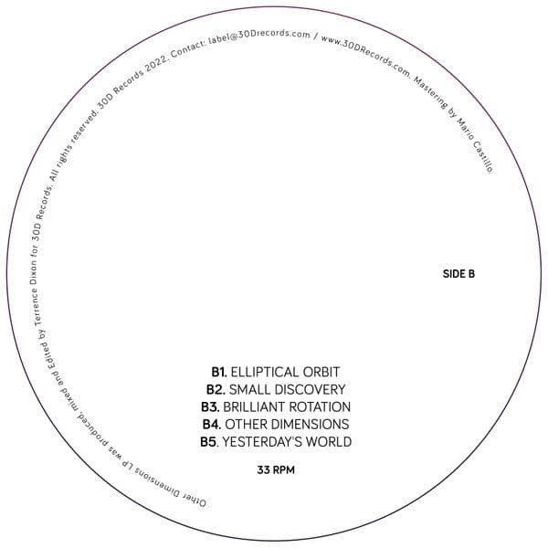 Terrence Dixon - Other Dimensions LP (LP) 30D Records Vinyl