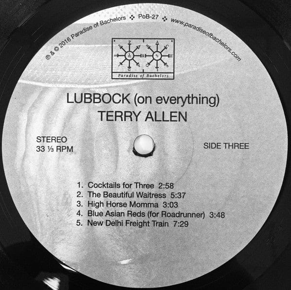 Terry Allen - Lubbock (On Everything) (2xLP) Paradise Of Bachelors Vinyl 616892340140