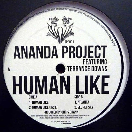 The Ananda Project featuring Terrance Downs - Human Like (12") Ananda Project Recordings Vinyl