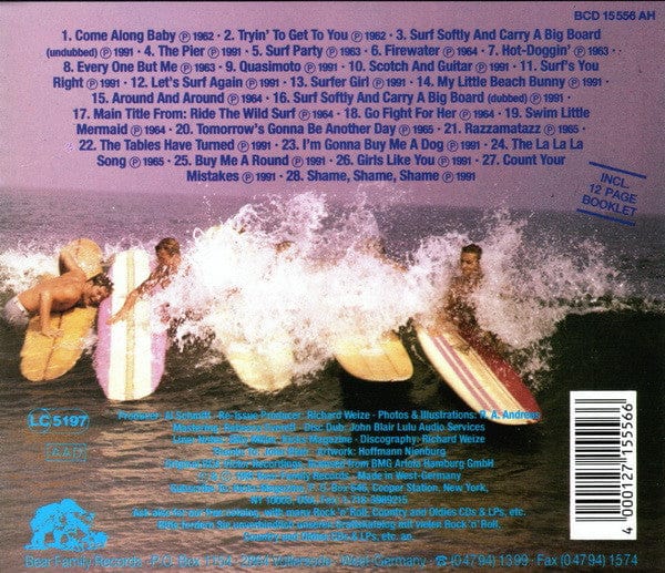 The Astronauts – Rarities (CD, Bear Family Records, 1991) Back Cover