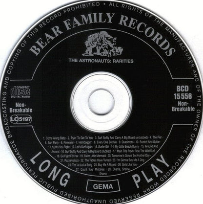 The Astronauts – Rarities (CD, Bear Family Records, 1991) Image 3