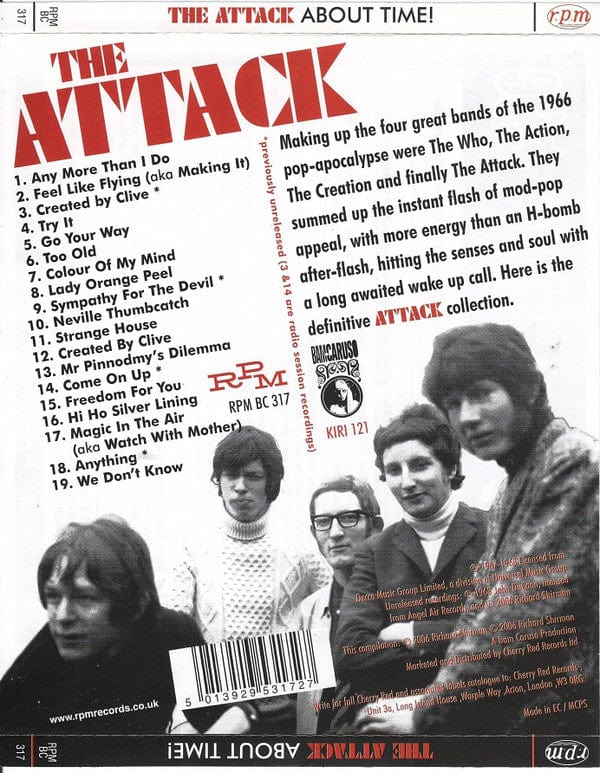 The Attack (2) - About Time! (The Definitive MOD-POP Collection 1967-1968) (CD) RPM Records (2),Bam-Caruso Records CD 5013929531727