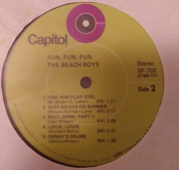 The Beach Boys - Fun, Fun, Fun (LP, Album, RE) on Capitol Records at Further Records