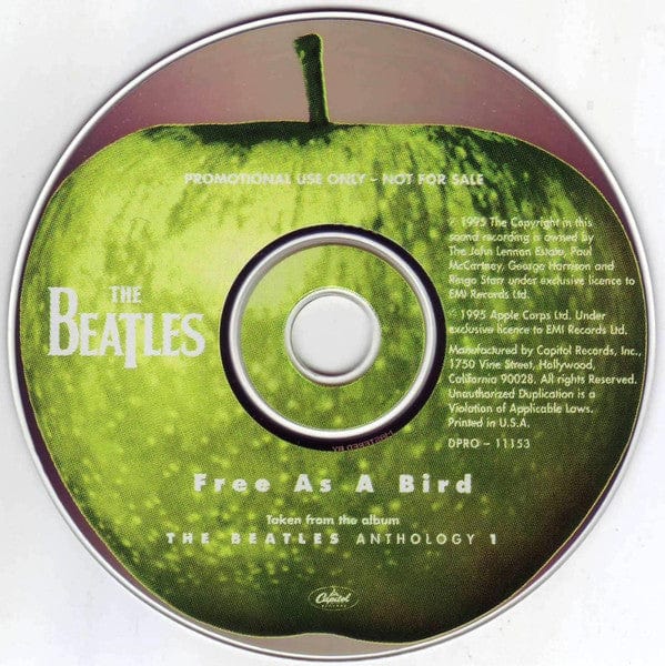 The Beatles – Free As A Bird (CD, Capitol Records, 1995) Front Cover