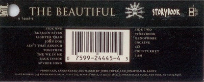 The Beautiful – Storybook (Cassette, Giant Records, 1992) Back Cover