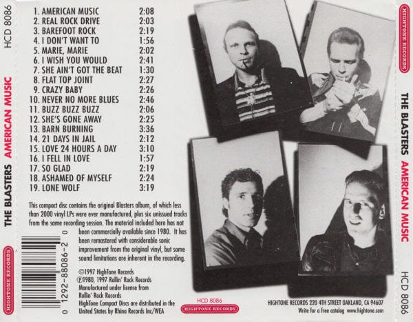 The Blasters - American Music (CD) Hightone Records CD 012928808620