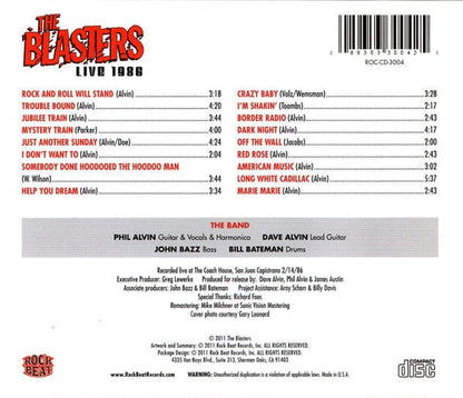 The Blasters - Live 1986 (CD) Rockbeat Records CD 089353300425