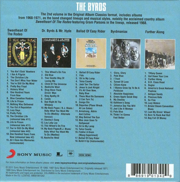 The Byrds - Original Album Classics (Box Set+CD+CD+CD+CD+CD) – Further  Records