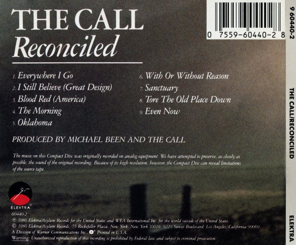 The Call - Reconciled (CD) Elektra,Elektra CD 075596044028