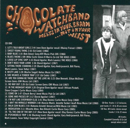 The Chocolate Watchband - Melts In Your Brain...Not On Your Wrist! (2xCD) Big Beat Records CD 029667424929