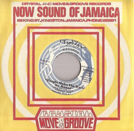 Chosen Few Derrick Harriott – People Make The World Go Round / Brown Baby (7", Crystal Records, 2012) Front Cover